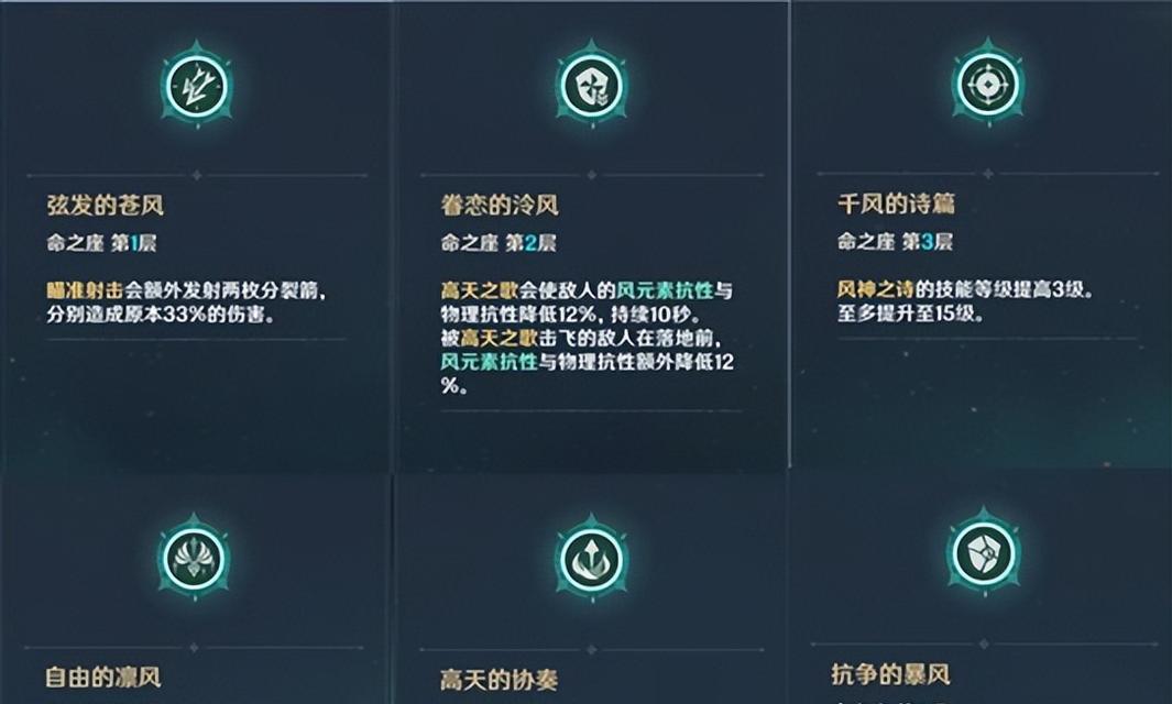 原神钟离命座攻略（探索钟离的命座特点与技巧，助你更好地利用元素之轮）